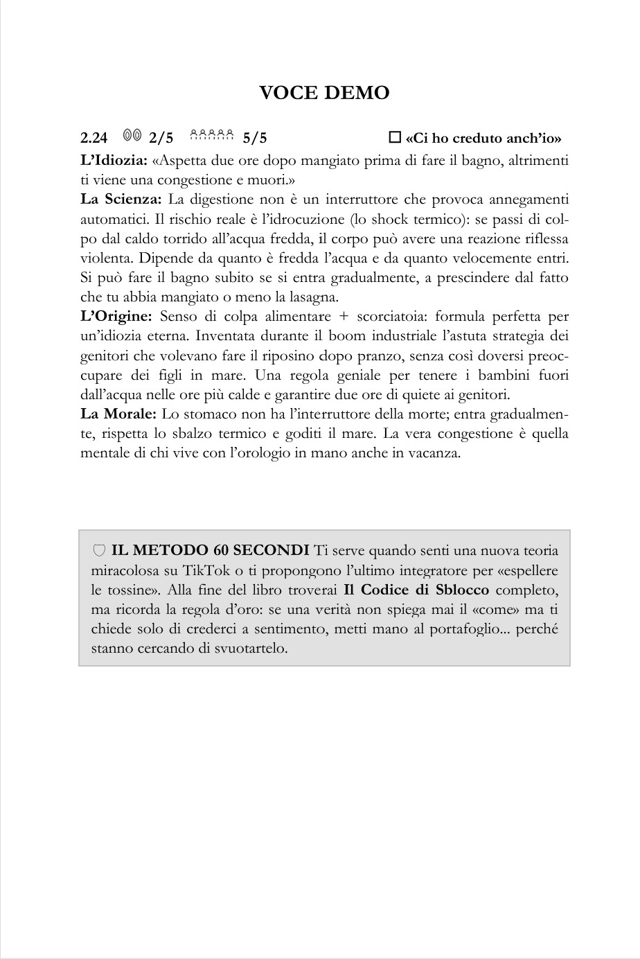 Esempio contenuto